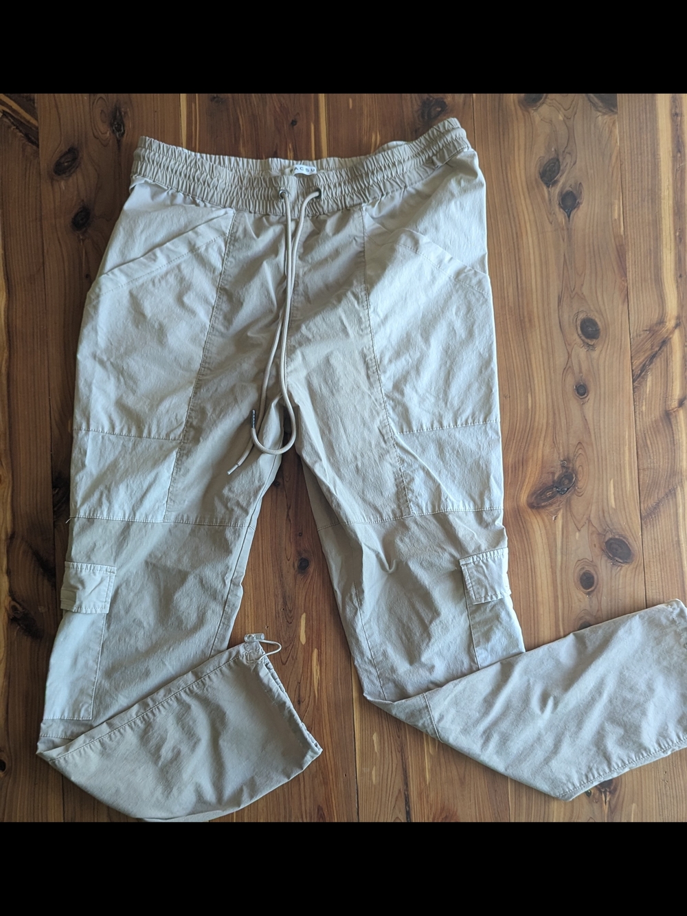 PacSun Tan Cargo Jogger Pants with Drawstring Waist